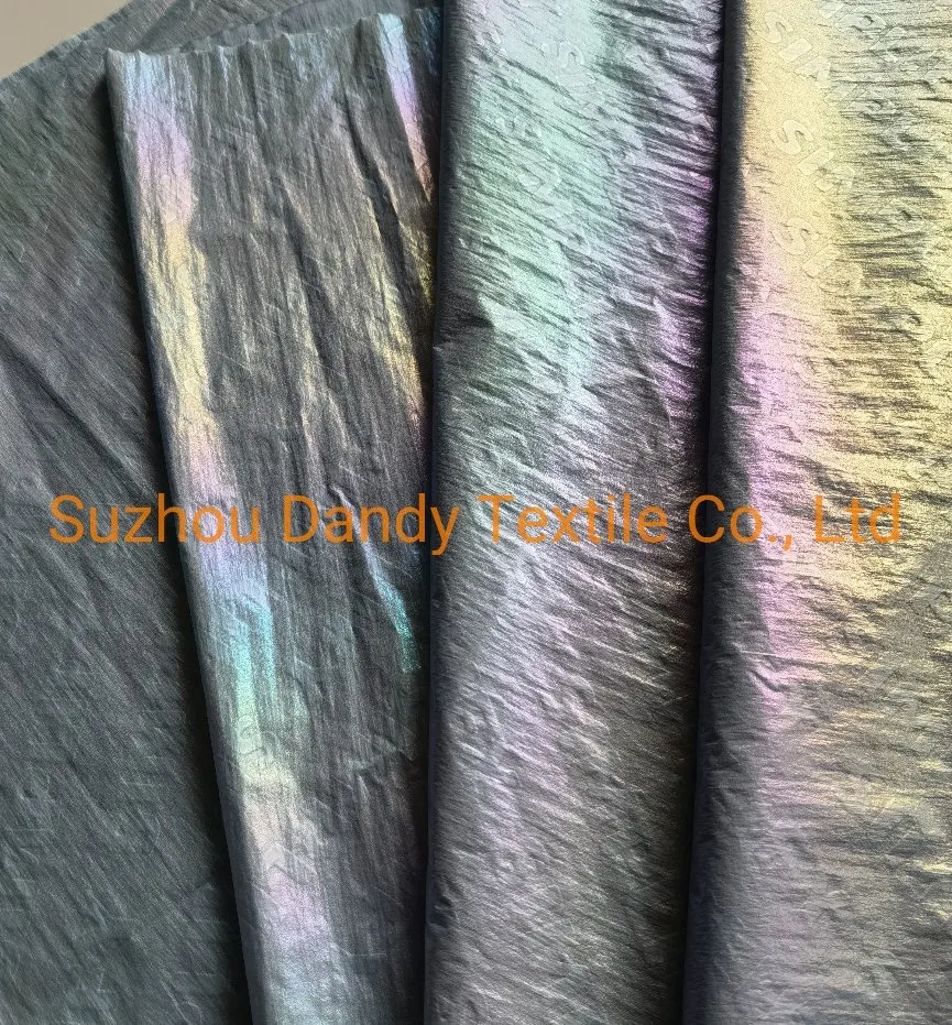 Hot Sale Garment Waterproof Woven Wholesale/Supplier Market 100% Nylon 380t Foiled Fabric