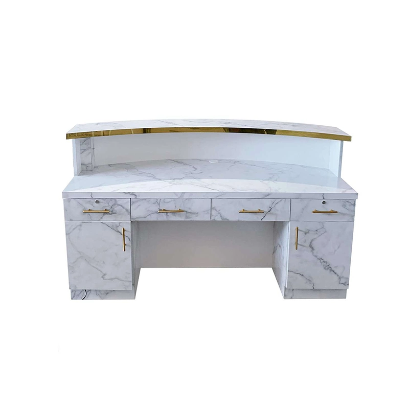 Modern Simple Portable Design Reception Counter Front Desk Community Hospital White and Small Reception Desk Made by Marble