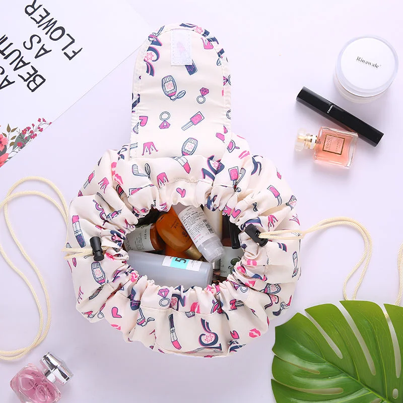 Fashion Ladies Case Waterproof Drawstring Makeup Bag Lazy Cosmetic Bag