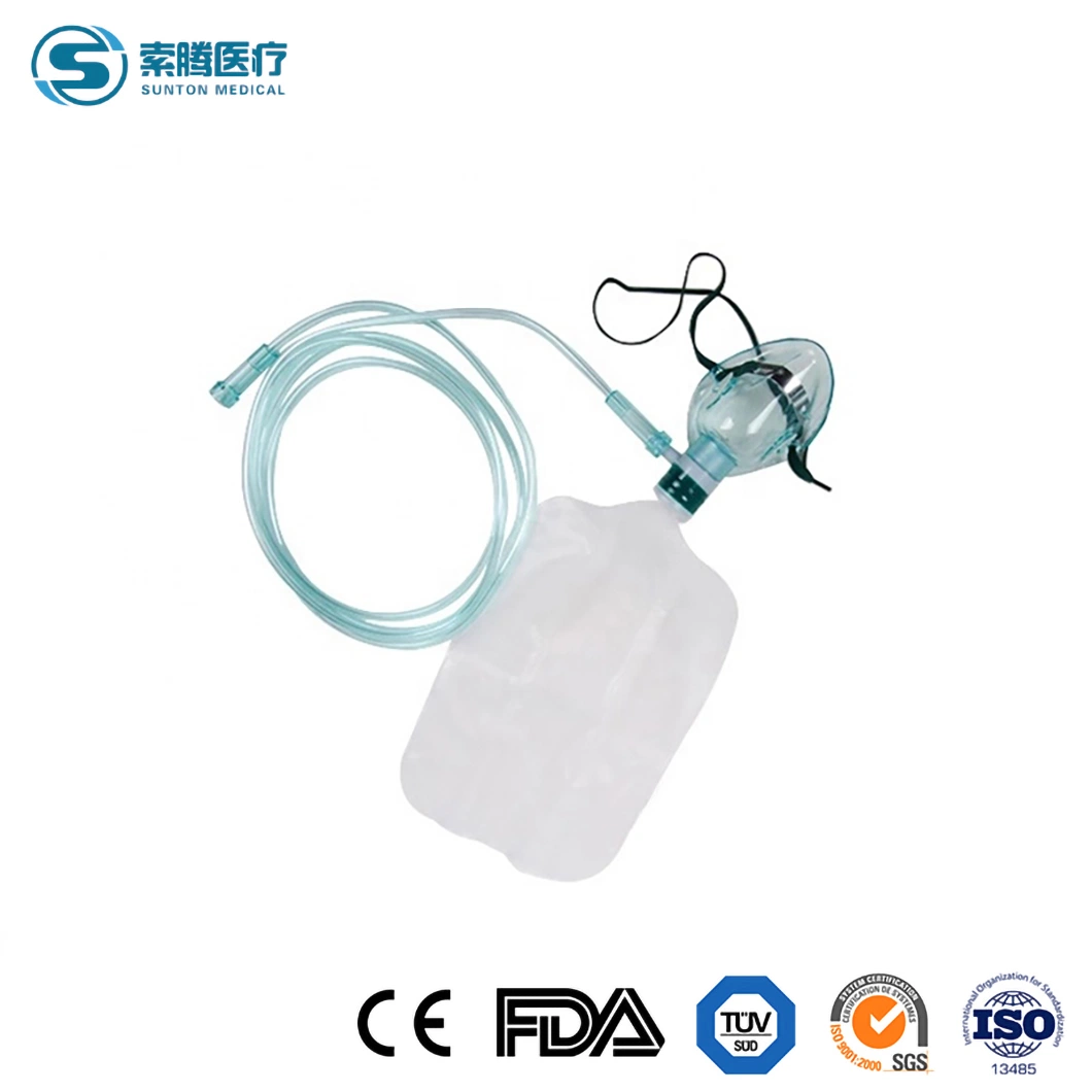 Sunton China Hot Sale Low Prices Non-Rebreathing Oxygen Reservoir Bag Mask Factory CE ISO Quality Certification Oxygen Cylinder Bag