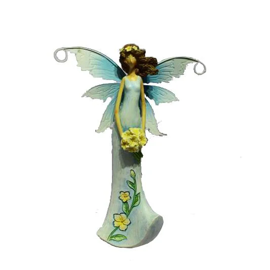 Resin Silicon Mold Epoxy Craft Home Decor Figurine Flying Fairy Tale Blue Color Garden Decoration