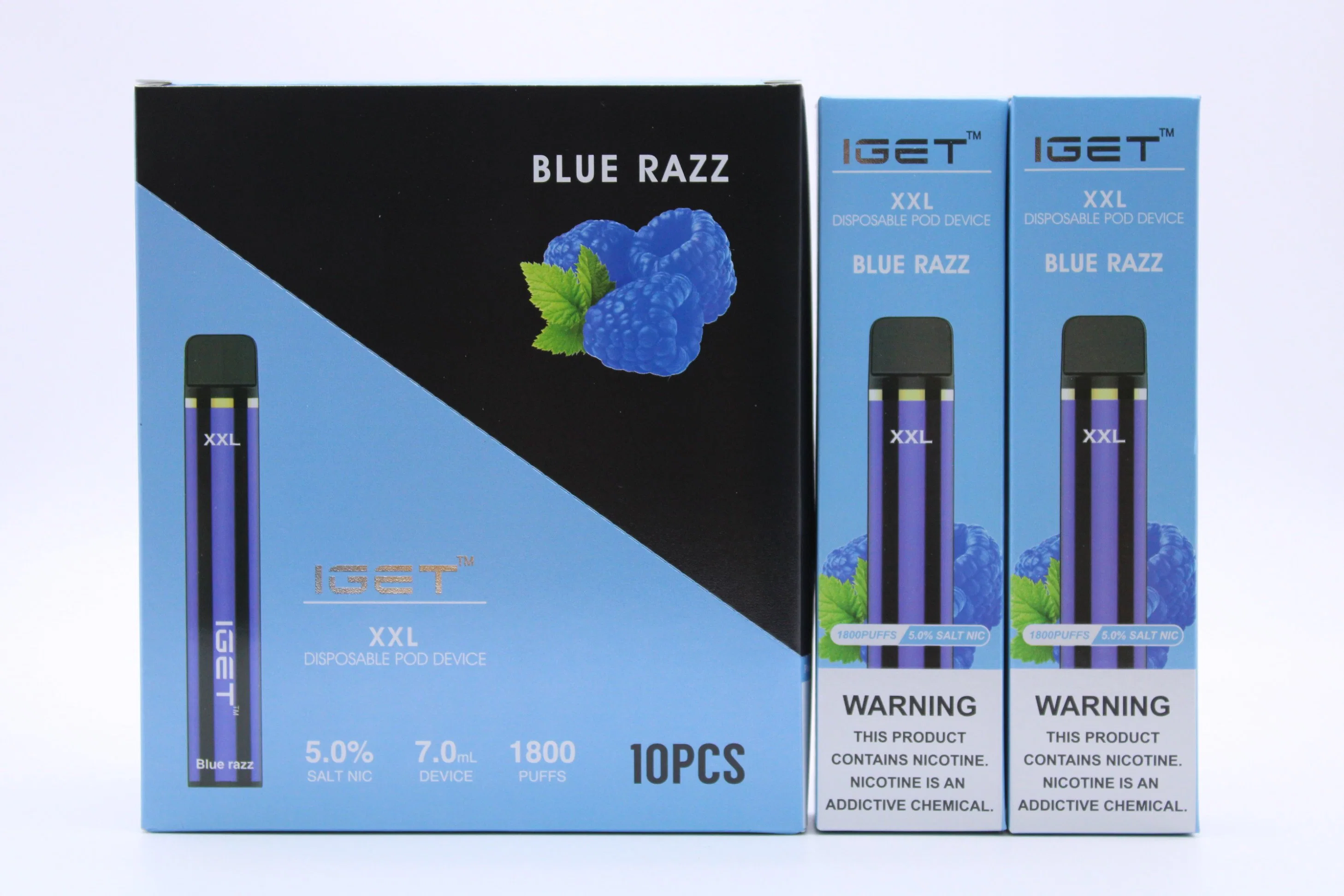 نكهات مختلطة Iget XXL 1800puffs E سائل السجائر بالجملة يمكن التخلص منها قلم القرود