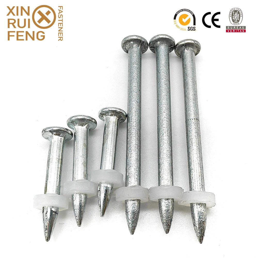 Bottom Price Shooting Nail Drive Pin with Plastic Washer Nk Nail