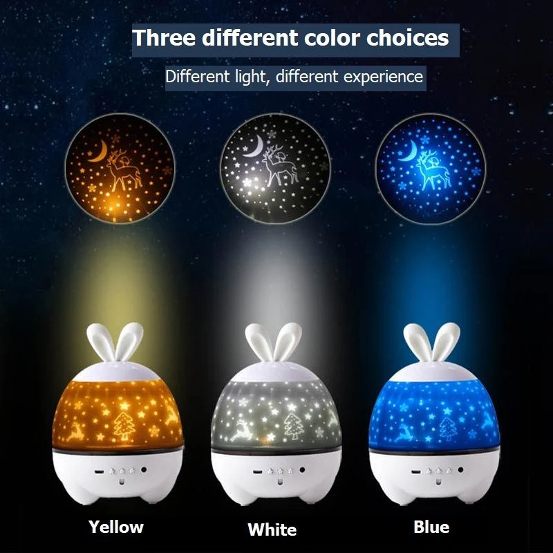 Multifunctional Star Projector Lamp Night Light for Kids with Speaker