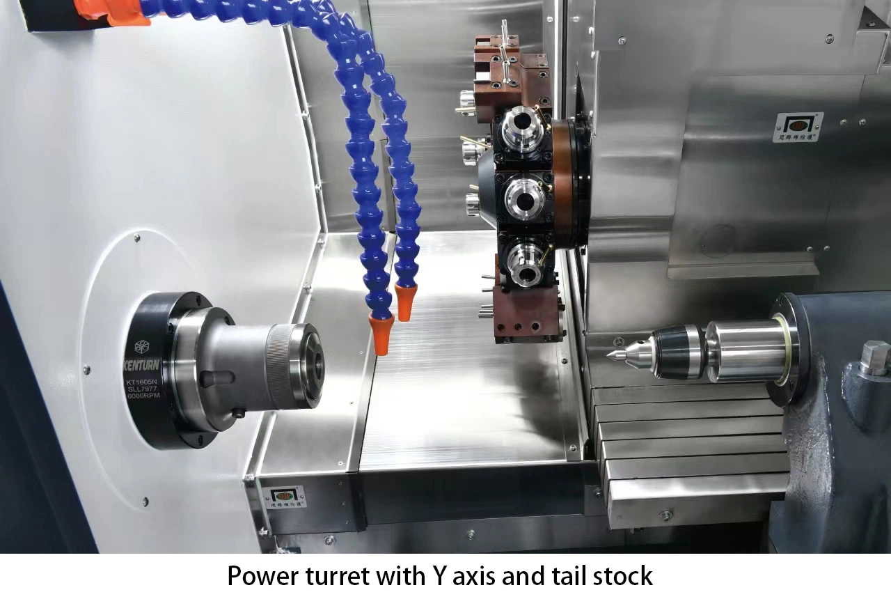 High Precision and High Rigidity CNC Power Turret Lathe Machine with Y Axis /CNC Slant Bed Turning Machine with Power Turret and Tail Stock Style 6350