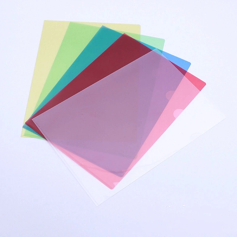 Assorted Color PP Material A4 Size L Shaped File Folders