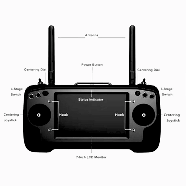 Télécommande avancée : extension possible à 30 km de portée télécommande conception ergonomique pour une navigation UAV précise MK32 + récepteur