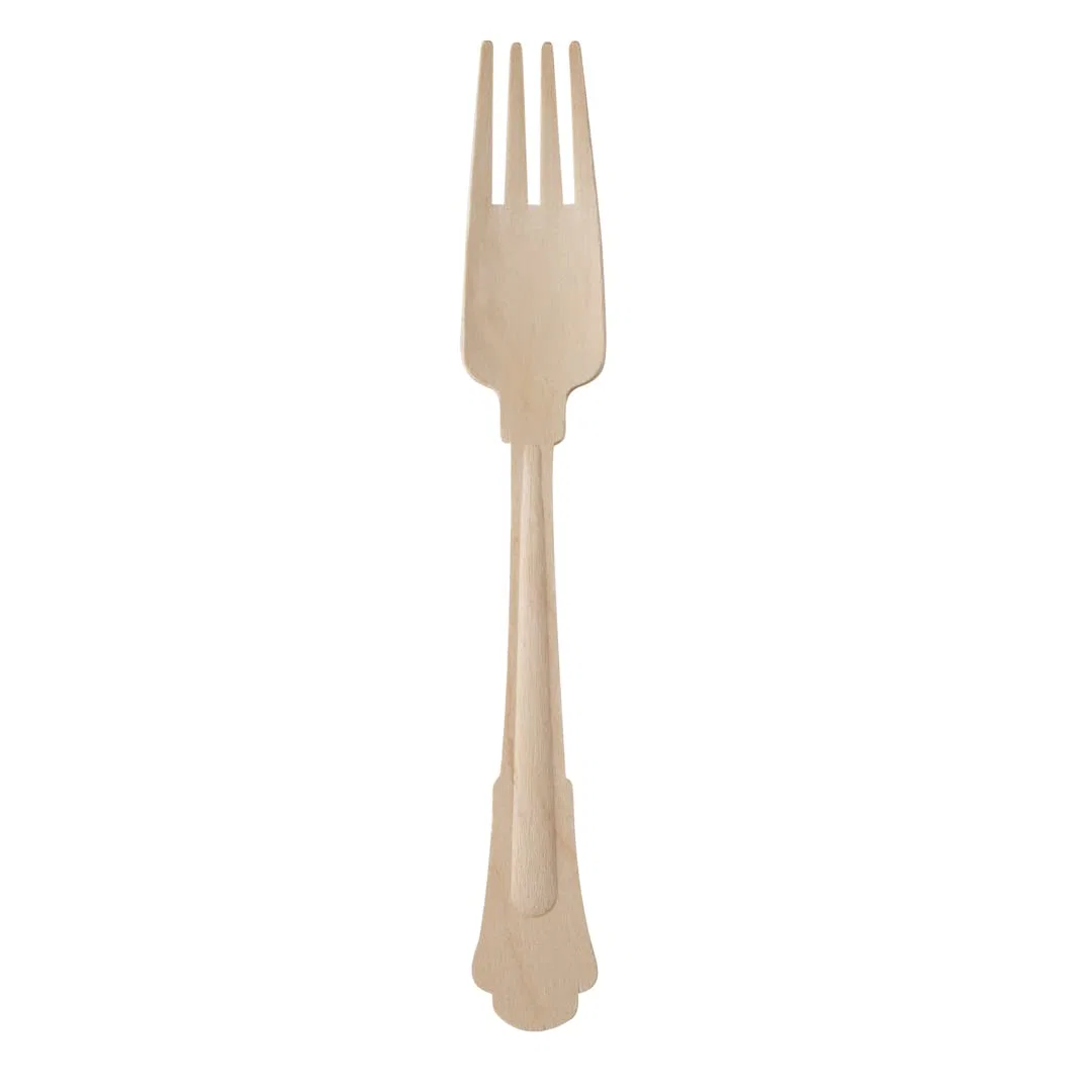 Baroco Style Elegant Wooden Cutlery Set Beautiful Style Wooden Fork