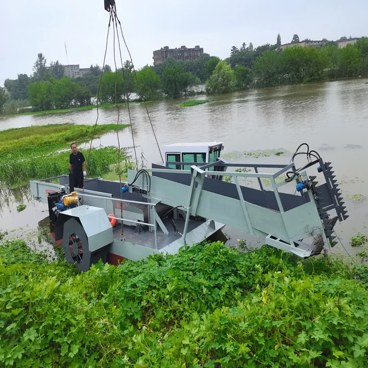 Dam and Lake Cleaning Aquatic Water Weed Machinery Reed Cutting Machine