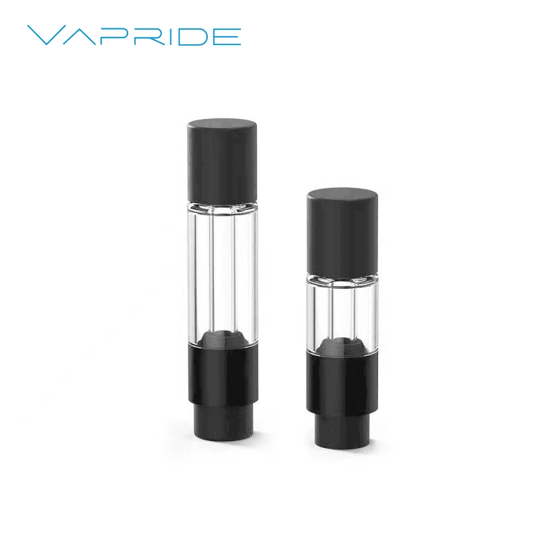 Black Silicone Rubber Half and One Gram All Glass Empty Vape Cartridge