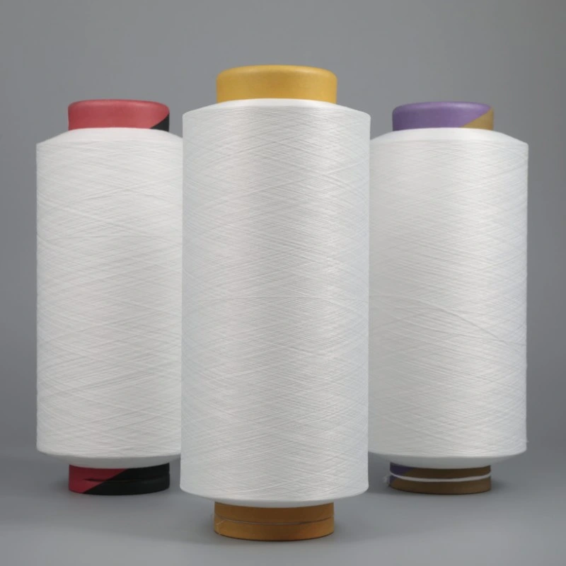 Draw Coloured 100 Fabric Filament DTY Cotton Polyester Spun Yarn