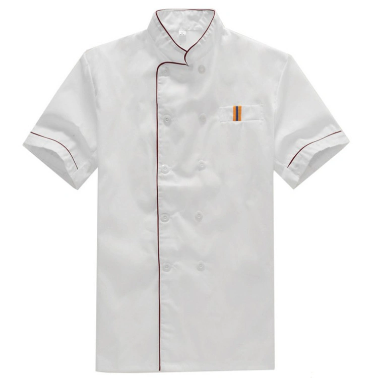 Hotel Kitchen Worker Suit Customized Logo Breathable Cotton Polyester Chef Cook Uniform