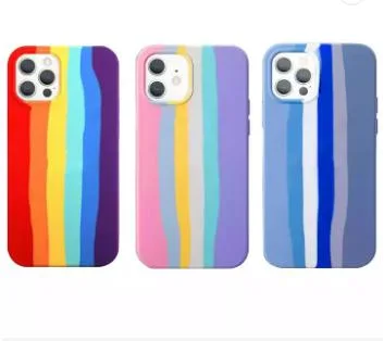 حقيبة Rainbow Silicone للهاتف iPhone 14 13 12 11 PRO Max Wholesale/Supplier with High quality/High cost performance  Phone Back (نسخة الهاتف عالية الجودة) الغطاء