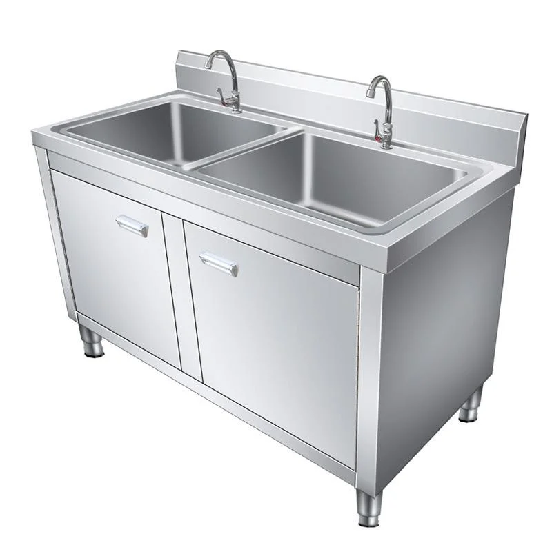 Modular Two Doors Storage Stainless Steel Kitchen Cabinet with Washing Sink