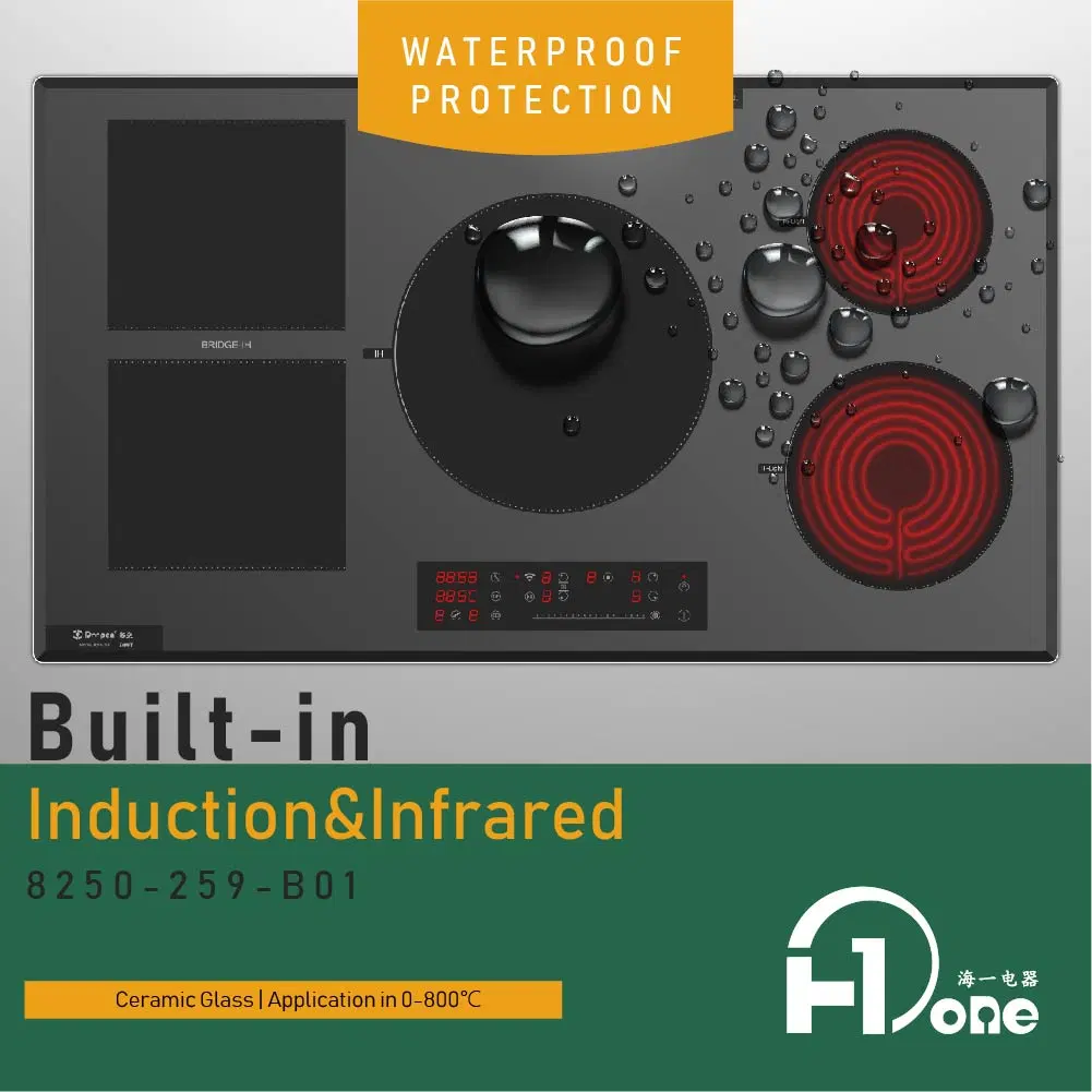 36 in. Smart Induction and Infrared Cooker with 5 Elements Including Sync-Burners