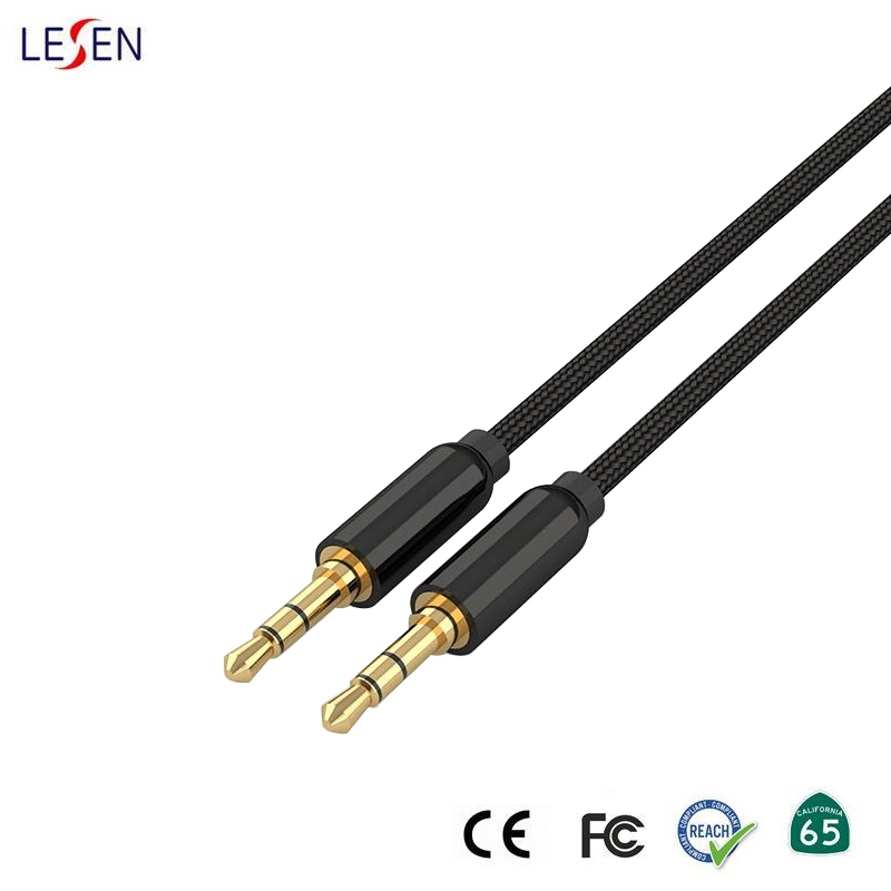 Audio estéreo de 3,5 mm Datos de Video Cable AV Macho a macho para el coche auriculares