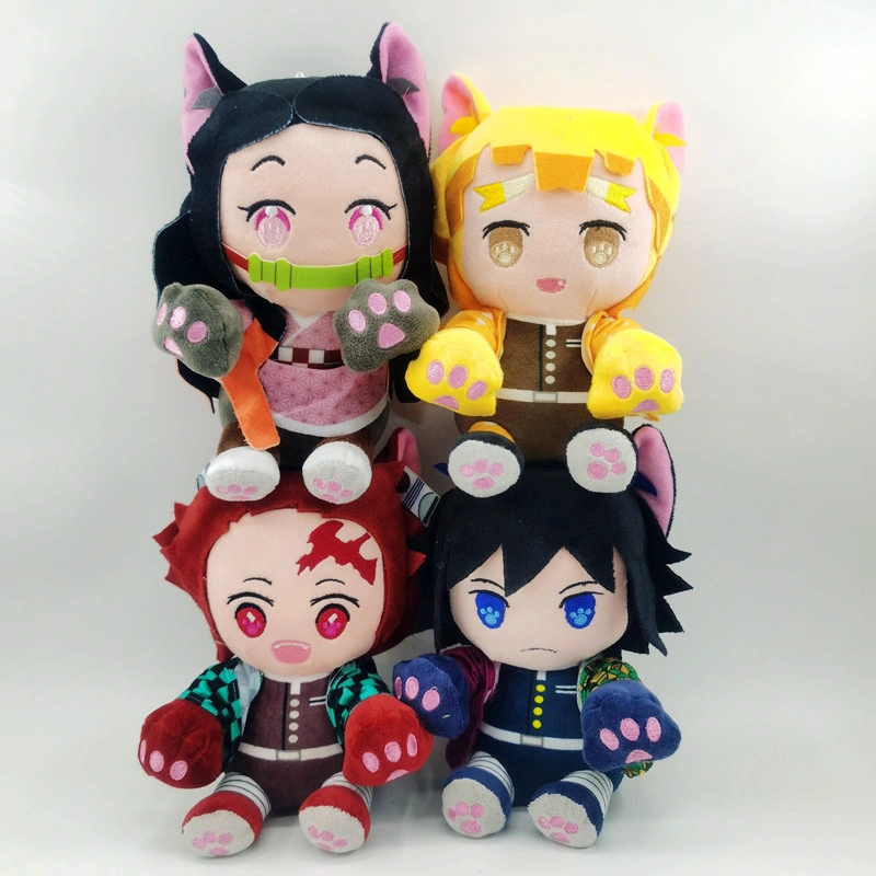 Demon Slayer Plush Toys Cartoon Characters Tanjirou Nezuko Agatsuma Zenitsu Plush Toys Dolls