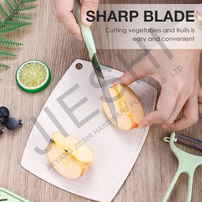 Planche à découper en acier inoxydable en gros, couteau d'épluchage, couteau à fruits.
