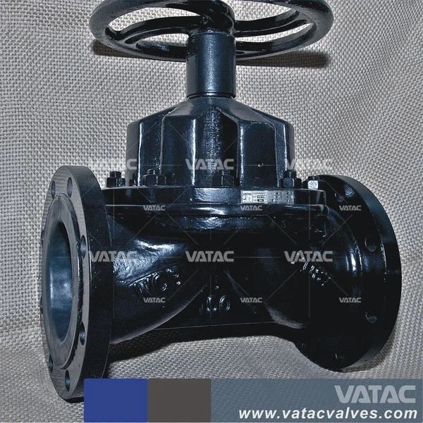 Flange Handwheel Carbon Steel Weir Type Diaphragm Valve