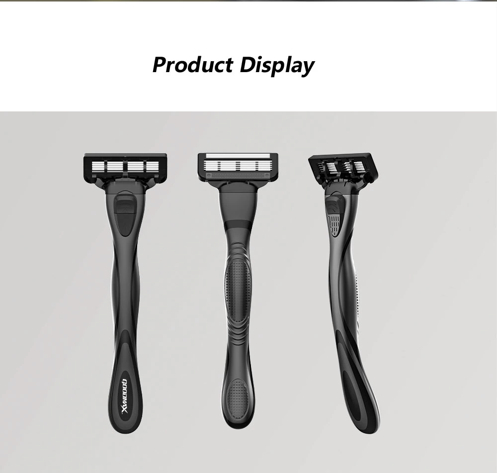 Six Open Back Blade Blade Mens System Razor Shaving 8105 Goodmax SL-8105