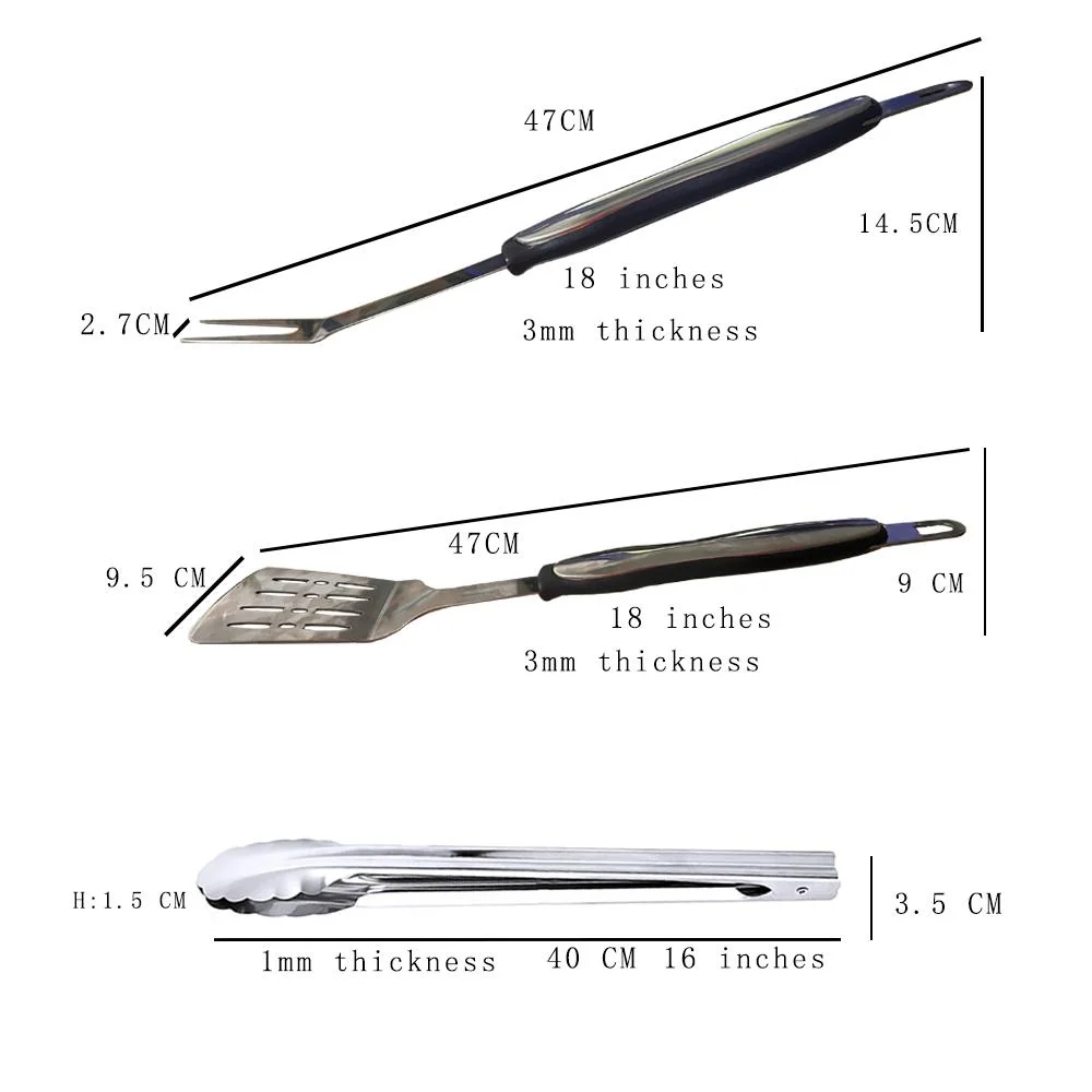أدوات المطبخ مجموعة من 3 قطع أدوات لحم خنزير مشوي ملاقط