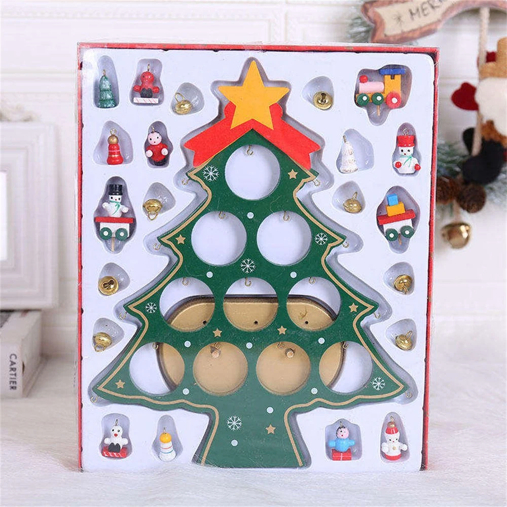 Christmas Trees Wooden Crafts Building Block Set Christmas Gifts Home Party Decor