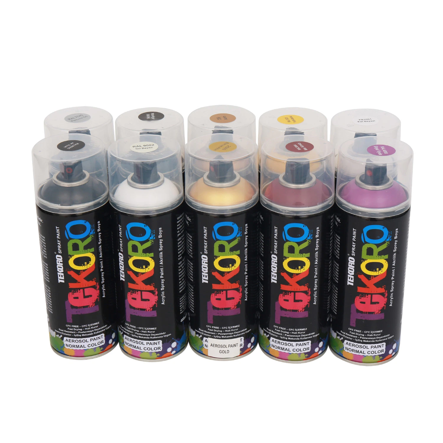 Tekoro Innen Außen-Spray Paint Dosen hohe Qualität schnell trocknende Farbe für Holz, Metall, Kunststoff, Hardware, Auto-Farbe