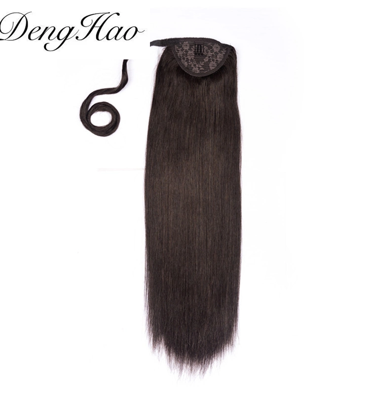 Wholesale/Supplier No Shedding 100% Brazilian Remy Virgin Hair Double Drawn 10-30inch Ponytail