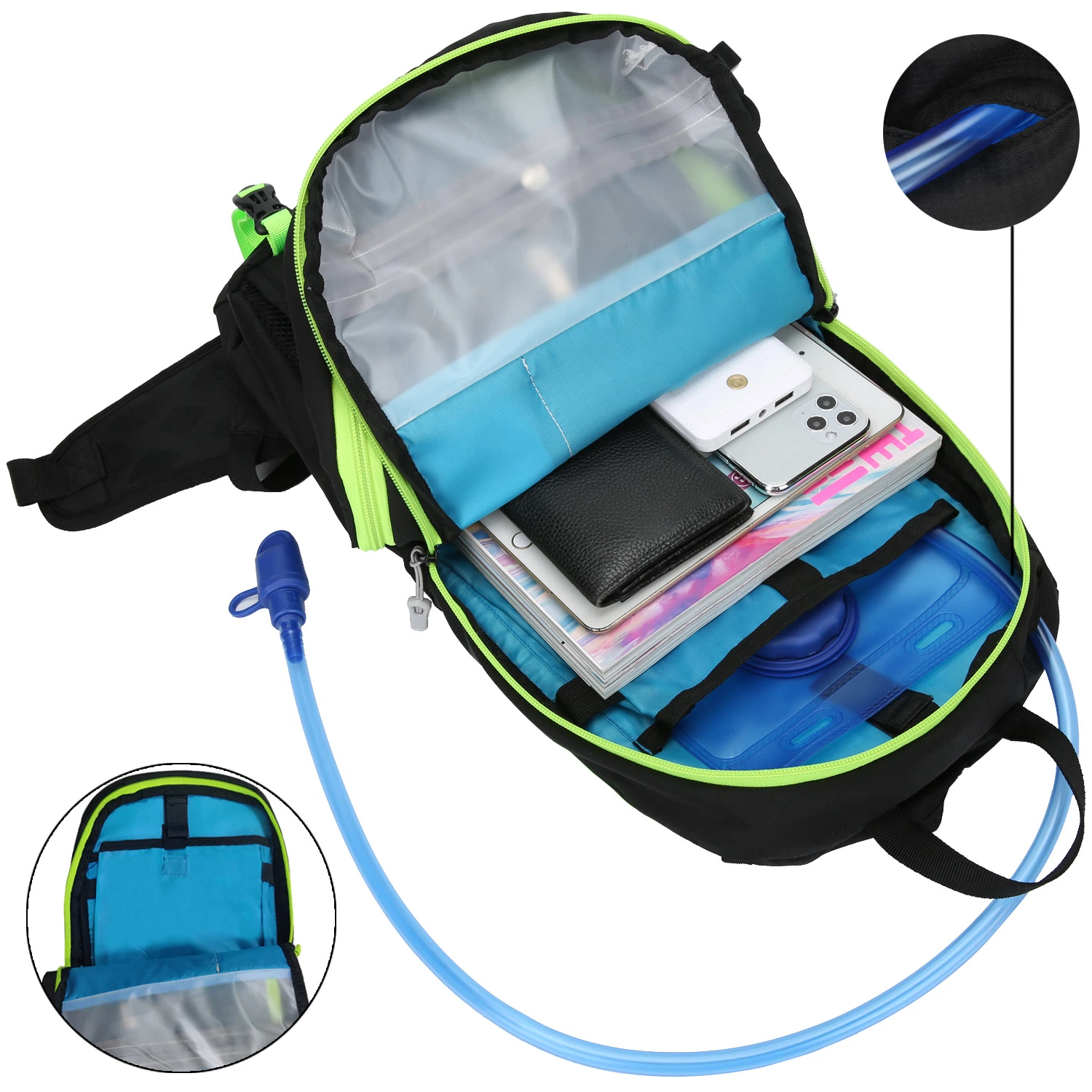 Running Bike Rucksack Fabrik direkt Lieferant Wasserdichte Hydration Bag mit Blasenbeutel