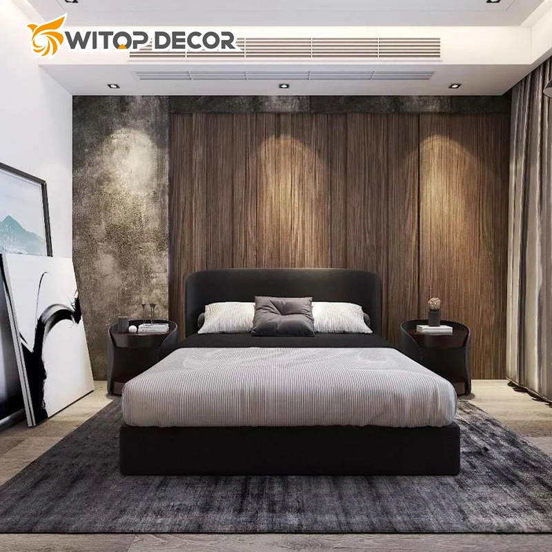 Witop WPC Panels Veneer Fiber Board Bamboo Charcoal Wood Veneer Waterproof Home Decoration