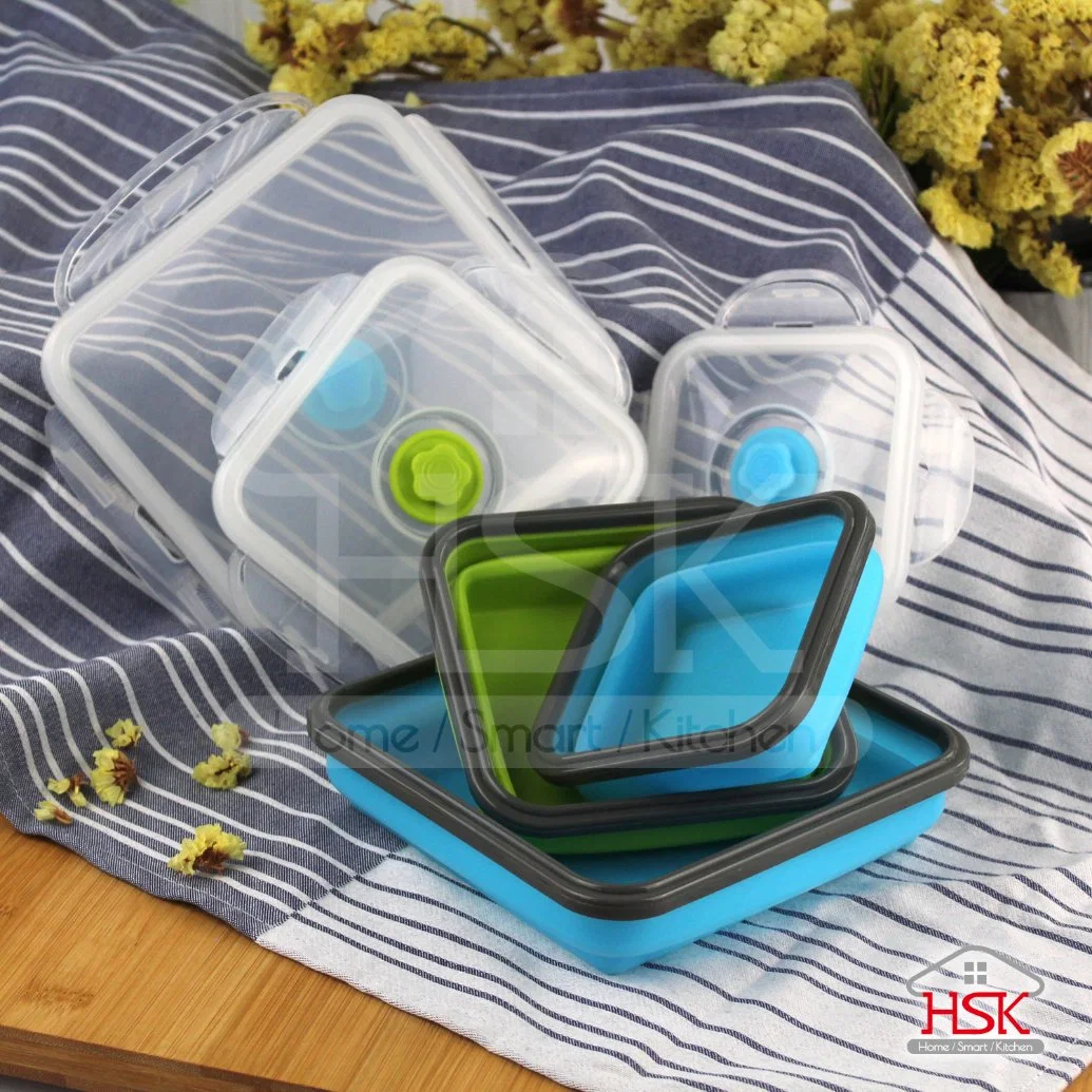 Silicone Collapsible Food Storage Container Box Set