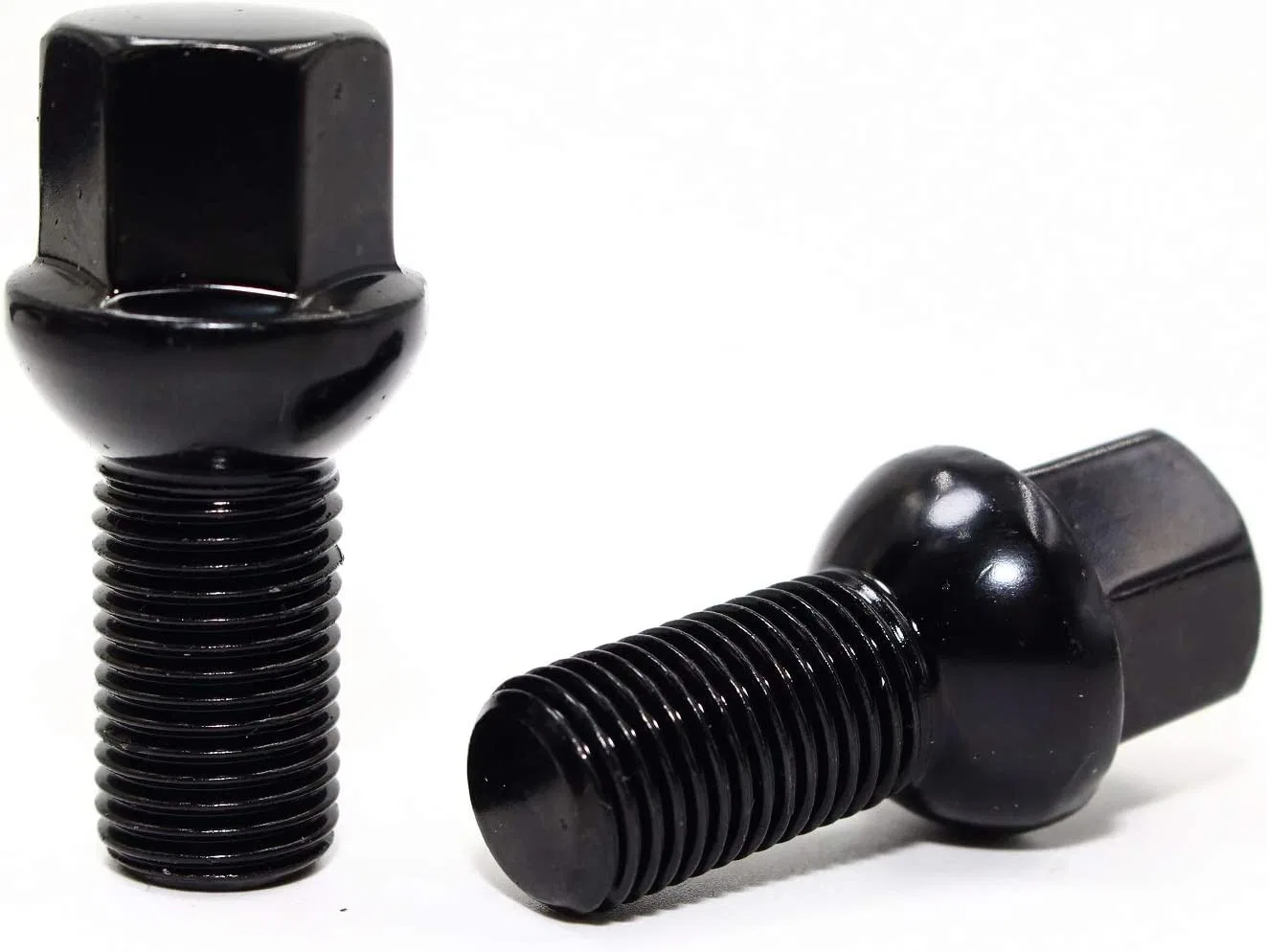 Extended Lug Bolts Aftermarket Black Wheel Lug Bolts with 45mm Shank Long Ball Seat