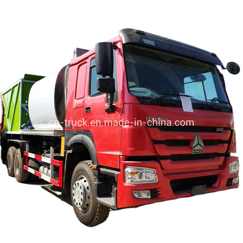 Construcción de carreteras 6X4 6X6 asfalto grava esparcidor Bitumen Spray distribución Esparcidor Synchronous Chip Seal Vehicle Asphalt Chip Sealer Truck