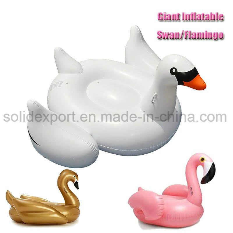 Aufblasbare Flamingo Pool Spielzeug White Schwan / Wasser schwimmend Aufblasbare Flamingo für Vergnügungspark