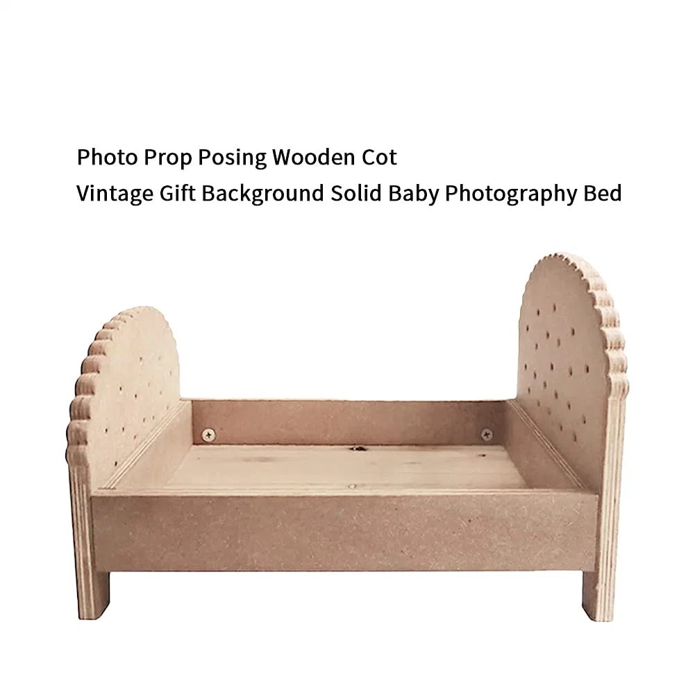 Wood Bed for Baby, Wood Bed Props, Mini Baby Bed Photography Photo Props, Newborn Baby Mini Wood Bed, Newborns Baby Props Background Accessories (Bed)