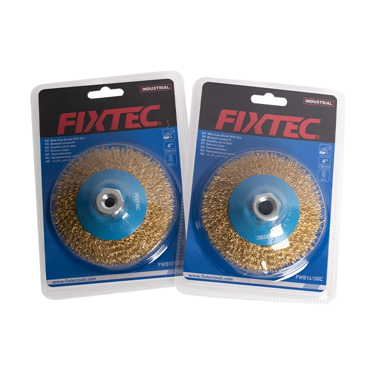 Fixtec Qualidade Industrial 4" 0,3Mm pequeno fio Cônica escova roda