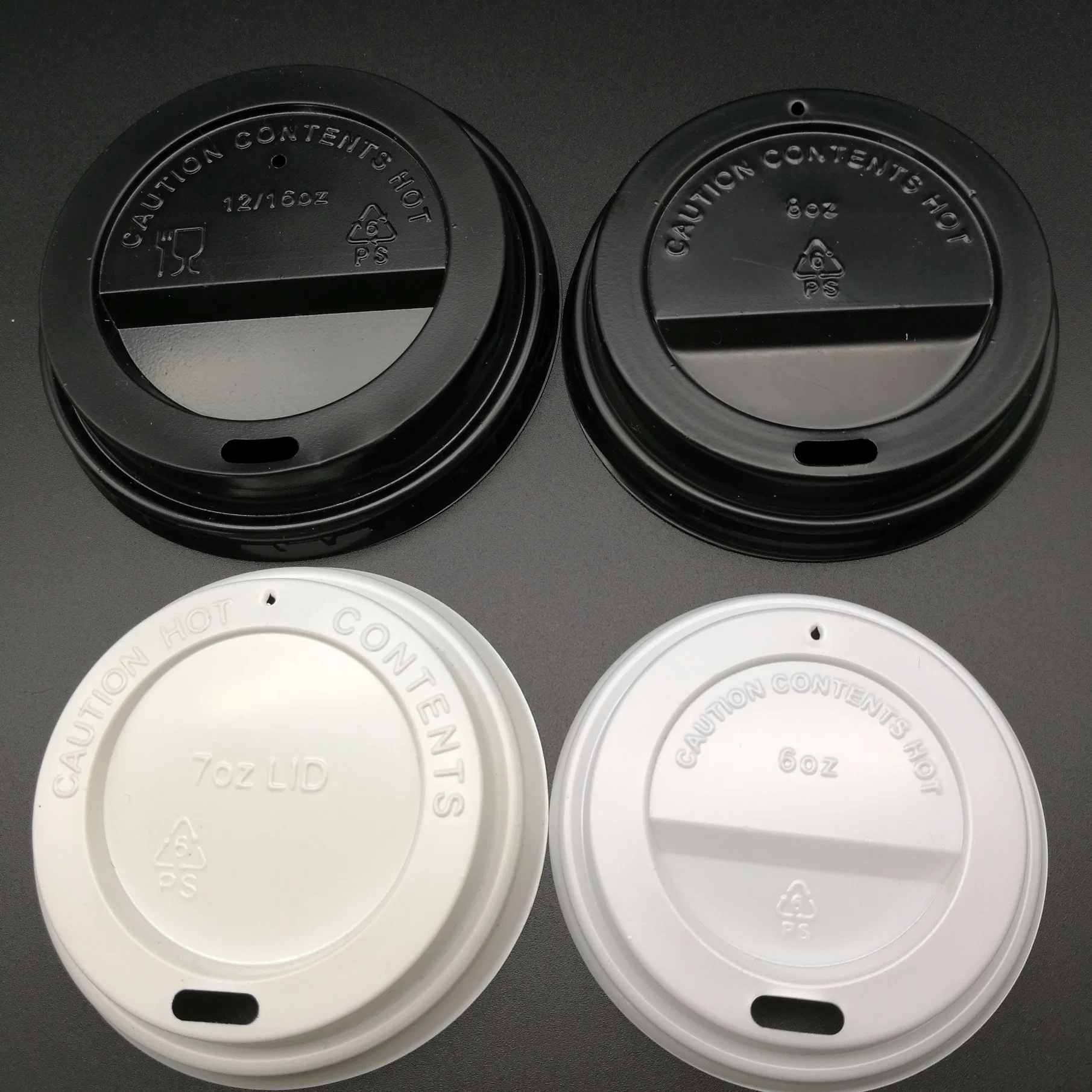 PS Plastic Lid for Hot Disposable Coffee Paper Cup Non Spill