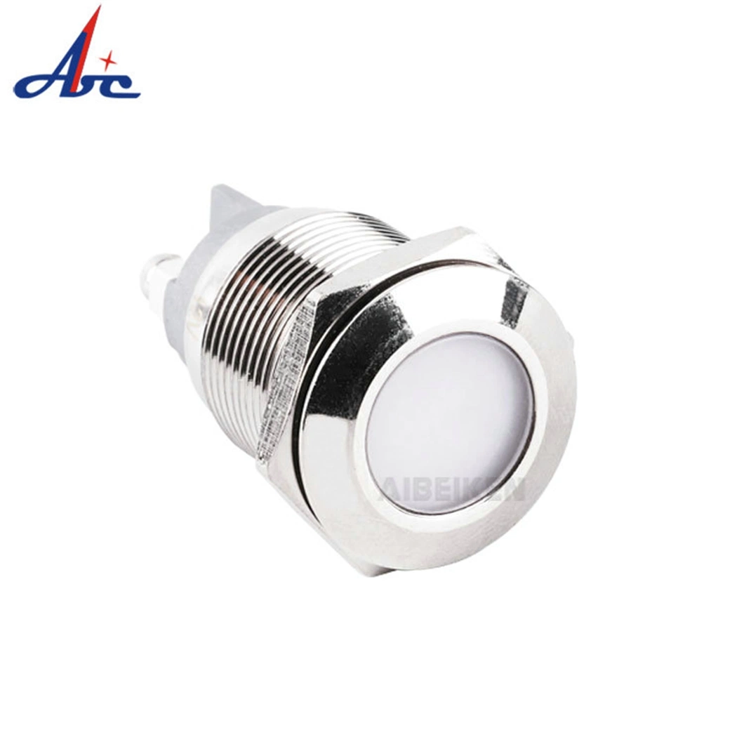 22mm Metal LED Indicator 110V IP67 Waterproof Screw Terminal DOT Illuminated Metal LED Indicator Elevator Indicator Light