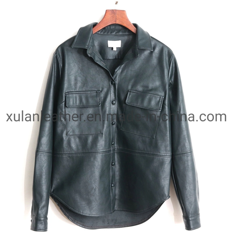 China Factory Herren Ledermantel Schwarz Motorrad Echte Lederjacken