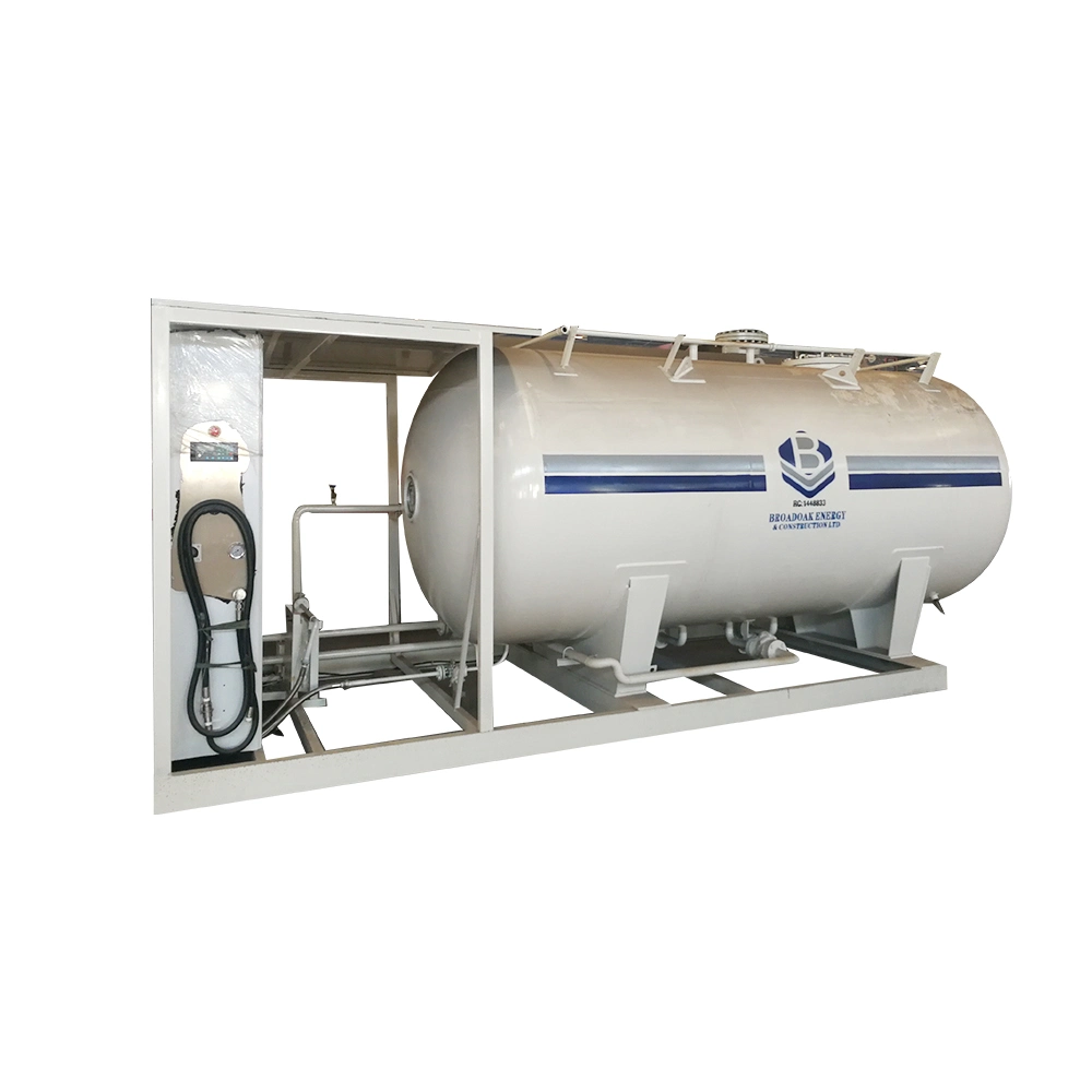 Good Quality 10m3 20m3 30m3 40m3 Mobile LPG Skip Station Filling Plant with LPG Filling Scale