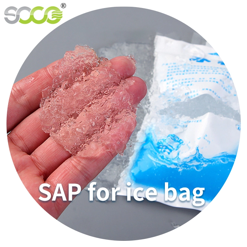 Materia prima producto químico Super absorbente polímero MSDS a granel Acrílico Polvo de resina Poliacrilato de sodio SAP para Bolsa de hielo
