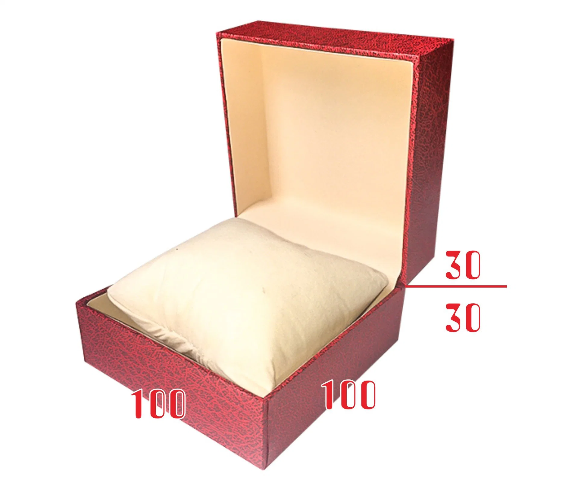High quality/High cost performance Lux Red PU Leather Packaging Box Gift Watch Packing Box with Custom Logo
