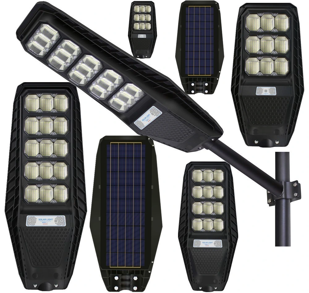 Usine de panneaux solaires CE en Chine Aluminium 2000/1000/800/600/500W/400/300/200/100W LED Capteur IP66 Rue Extérieur Tout-en-un Caméra ABS COB LED Mur Inondation Jardin Lampe Routière