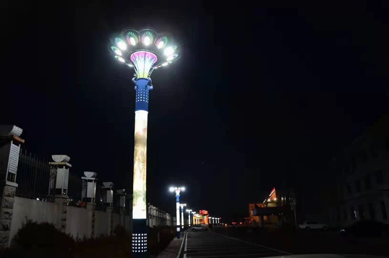 Kundenspezifischer Hochmast-Turm für Beleuchtung der Autobahnumfahrt