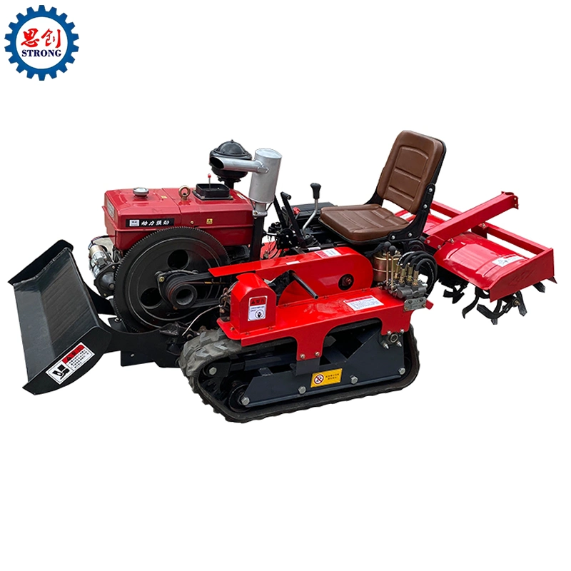 Small Remote Control Lightweight Garden Crawler Tractor Cultivator