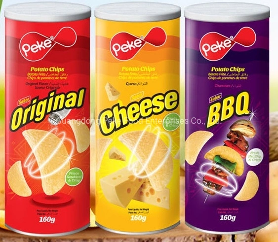 165g Pringles Style Potato Chips Potato Crisps Tortilla Corn Chips Canned Food Popcorn Puffed Food Snacks with Halal (ISO/HACCP/BRC/FDA APPROVED)