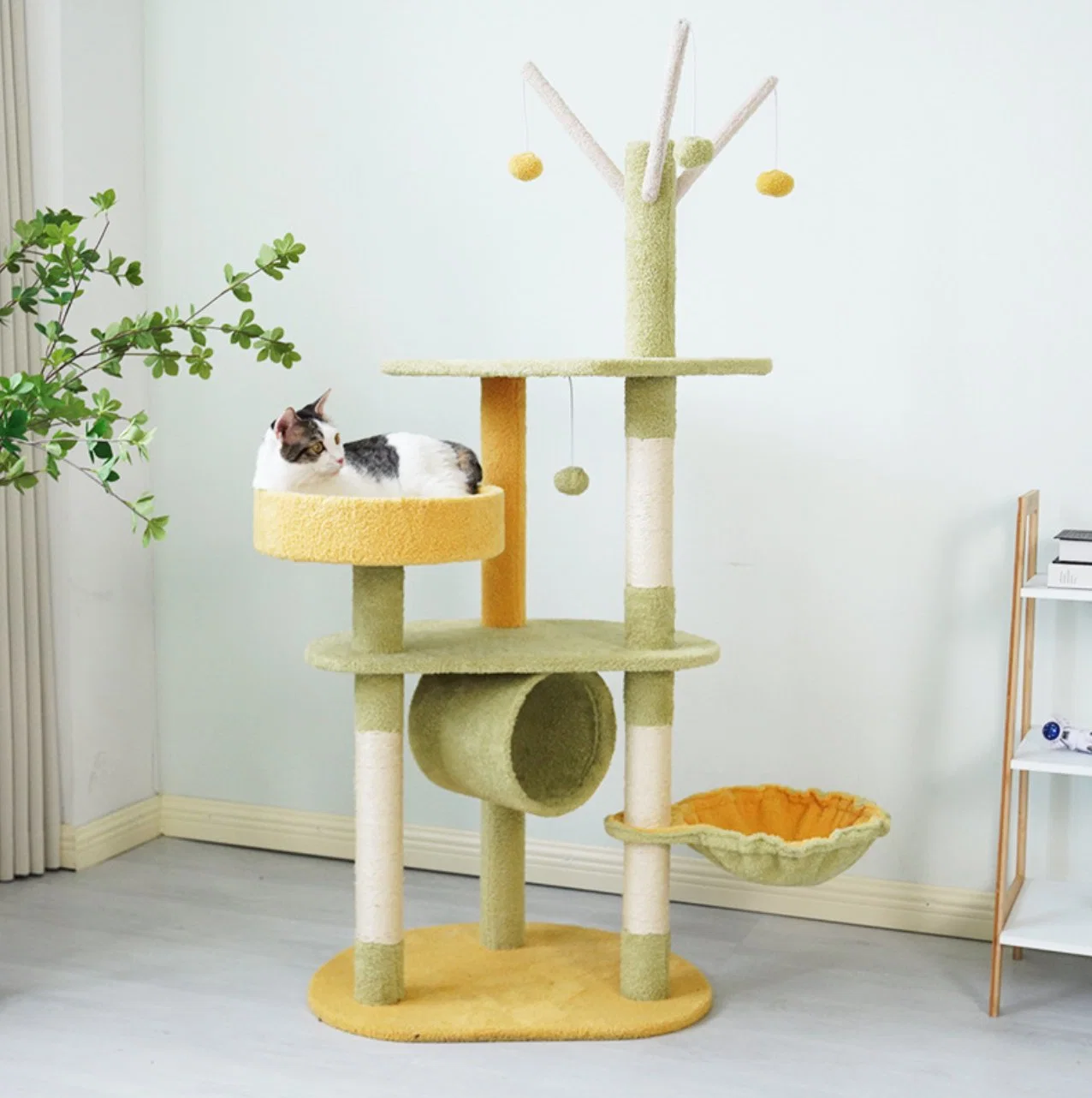 Wholesale/Supplier Wonderful Pet Wooden Scratcher Tower Cat Tree House with Three Perches Cat Tower