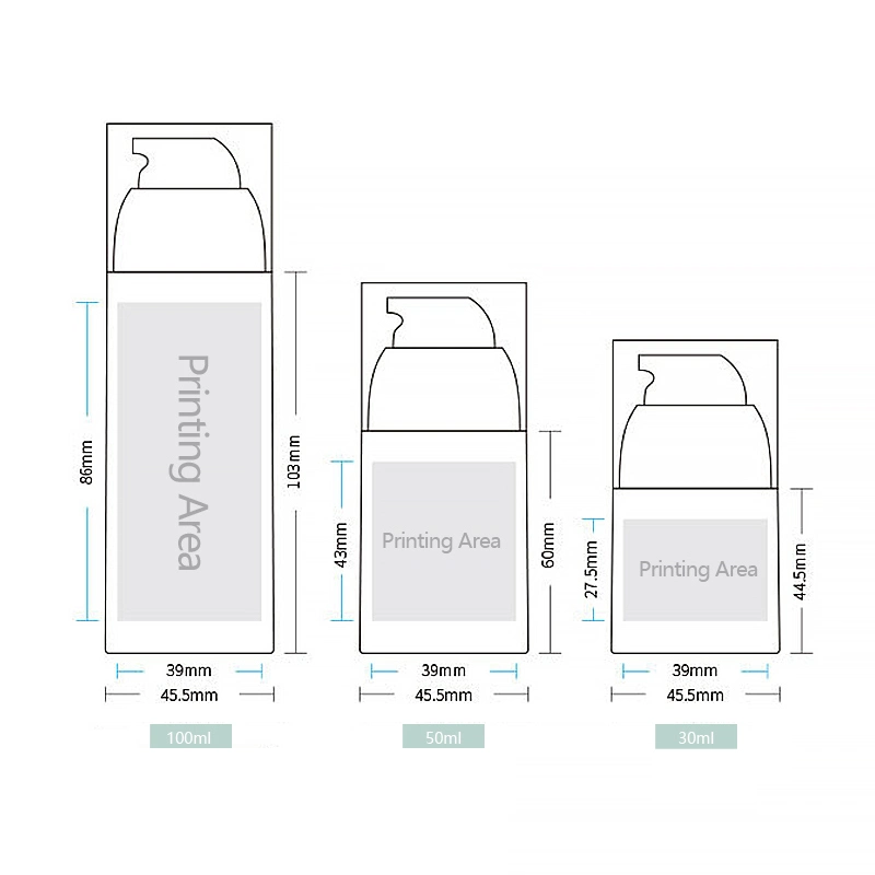 Hot Sale Factory Direct PP as White Matte Serums White Airless Pump Glass Bottle 30ml 50ml Acrylic Vacuum Bottle Sets