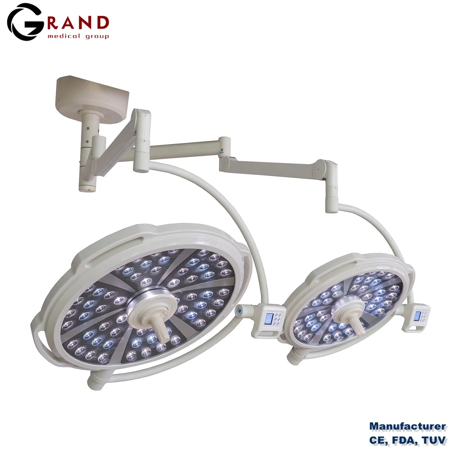 Best Selling Hospital Equipment Ceiling Mounted LED Double Head Shadowless Operating Theatre Surgery Lamp