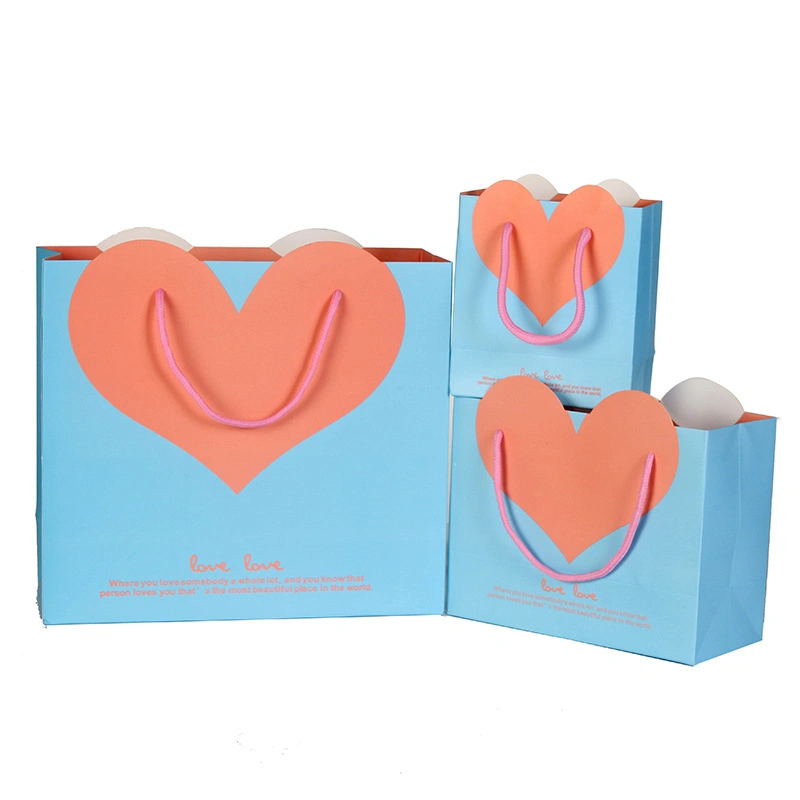 Customized Paper Gift Bag Promotion Packing Bag Universal Gift Bags with Colorful Rope